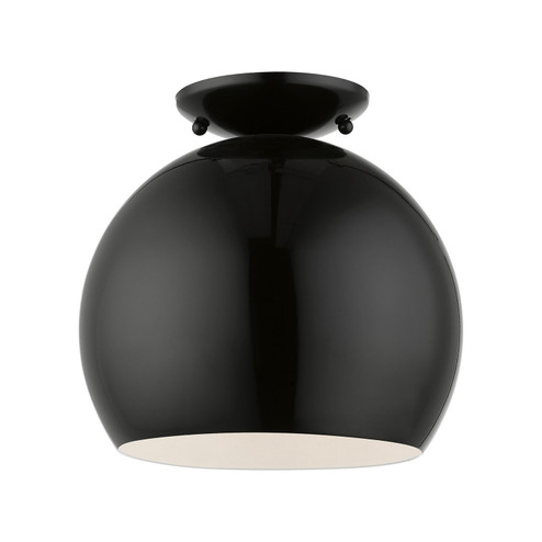 Piedmont One Light Semi-Flush Mount in Shiny Black (107|4339068)