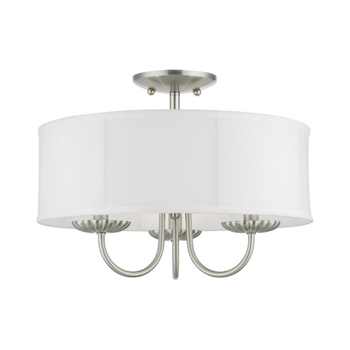 Brookdale Three Light Semi-Flush Mount in Brushed Nickel (107|4298991)