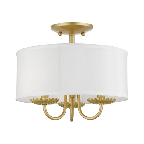 Brookdale Three Light Semi-Flush Mount in Soft Gold (107|4298733)