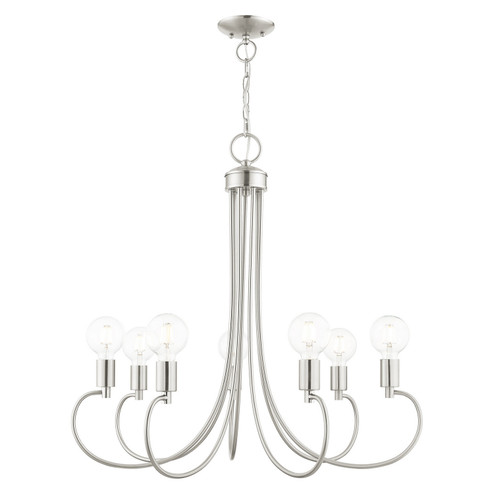 Bari Seven Light Chandelier in Brushed Nickel (107|4292791)