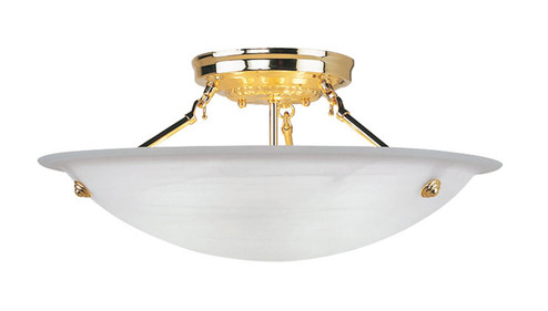 Oasis Three Light Ceiling Mount in Polished Brass (107|427402)