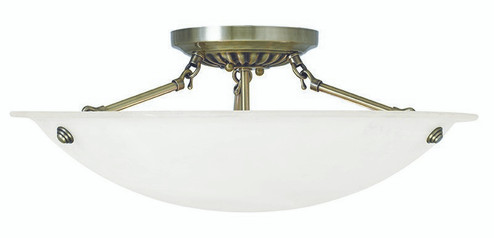 Oasis Three Light Ceiling Mount in Antique Brass (107|427401)