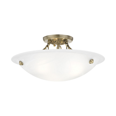 Oasis Three Light Ceiling Mount in Antique Brass (107|427301)