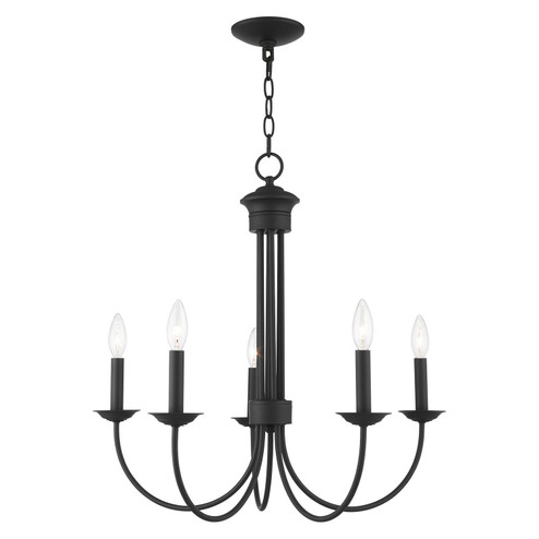 Estate Five Light Chandelier in Black (107|4268504)