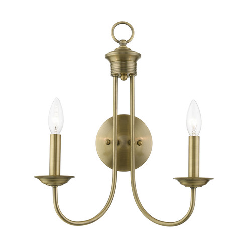 Estate Two Light Wall Sconce in Antique Brass (107|4268201)