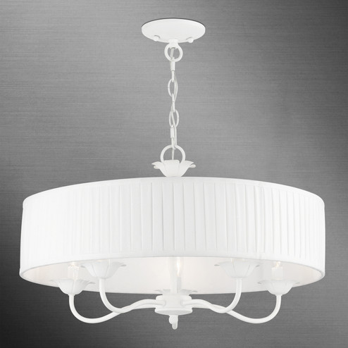 Edinburgh Five Light Pendant in White (107|4177503)