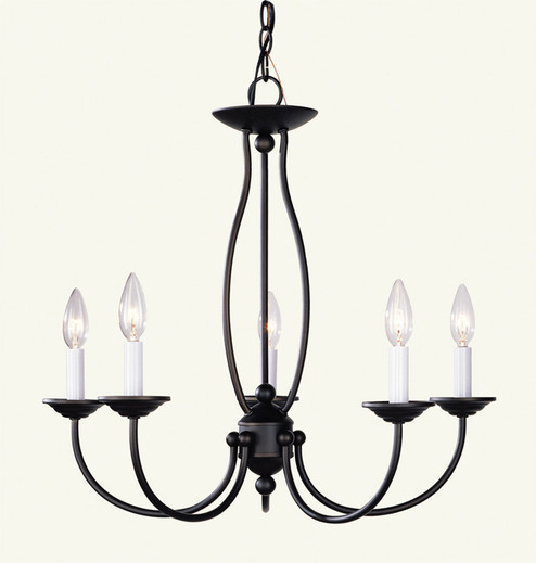Home Basics Five Light Chandelier in Bronze (107|415507)