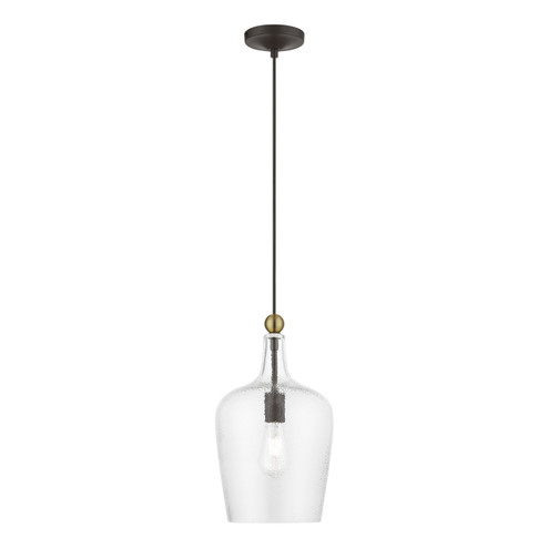 Avery One Light Pendant in Bronze w/Antique Brass (107|4123707)