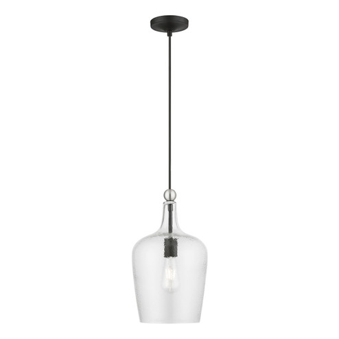 Avery One Light Pendant in Black w/Brushed Nickel (107|4123704)