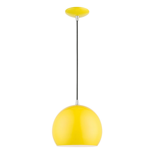 Piedmont One Light Pendant in Shiny Yellow w/Polished Chrome (107|4118182)