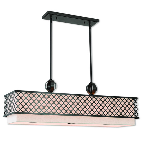 Arabesque Nine Light Linear Chandelier in English Bronze (107|4111792)