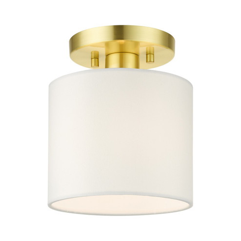 Meridian One Light Semi Flush Mount in Satin Brass (107|4109412)