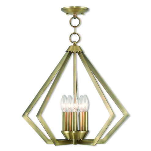 Prism Five Light Chandelier in Antique Brass (107|4092501)