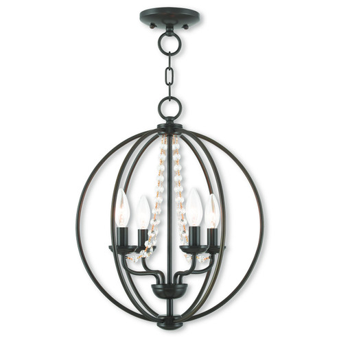 Arabella Four Light Mini Chandelier/Ceiling Mount in English Bronze (107|4091492)