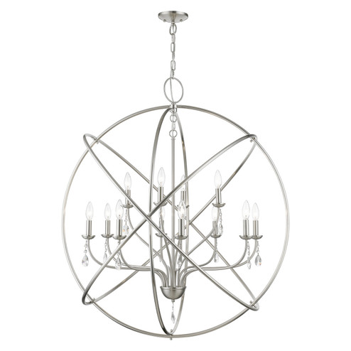 Aria 12 Light Foyer Chandelier in Brushed Nickel (107|4090991)