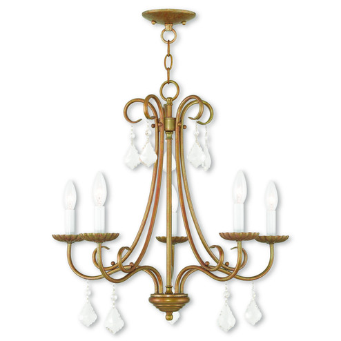 Daphne Five Light Chandelier in Antique Gold Leaf (107|4087548)