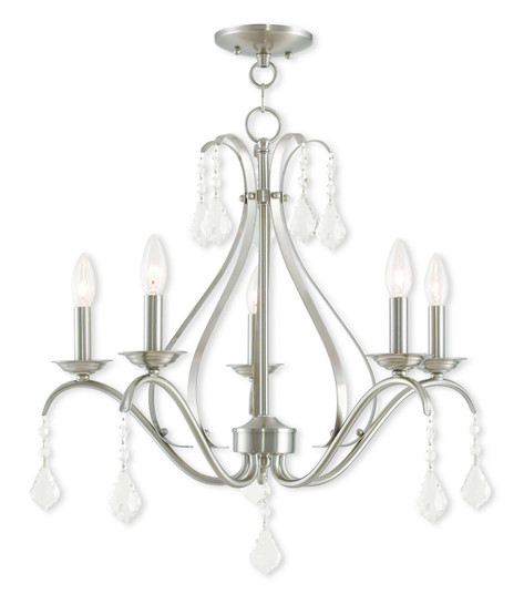 Caterina Five Light Chandelier in Brushed Nickel (107|4084591)