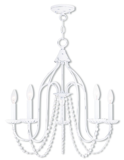 Alessia Five Light Chandelier in Antique White (107|4079560)