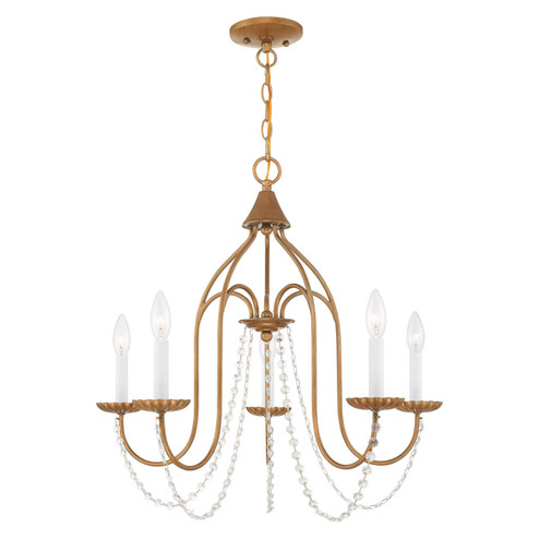Alessia Five Light Chandelier in Antique Gold Leaf (107|4079548)