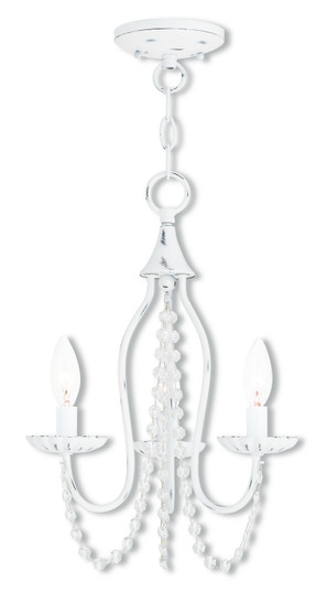 Alessia Three Light Mini Chandelier in Antique White (107|4079360)