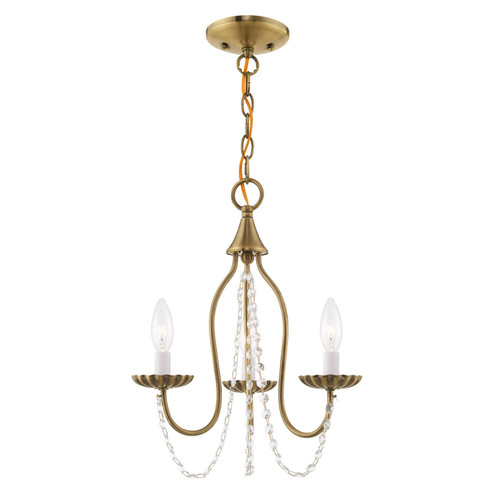 Alessia Three Light Mini Chandelier in Antique Brass (107|4079301)