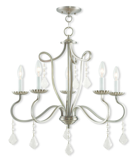 Callisto Five Light Chandelier in Brushed Nickel (107|4077591)
