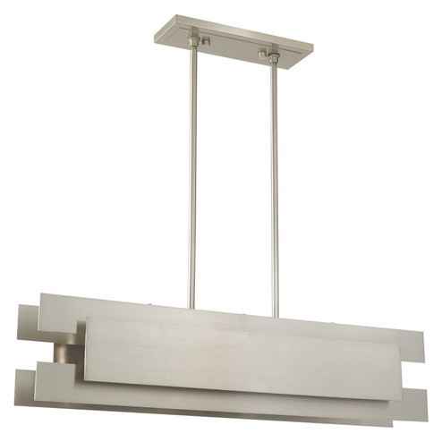 Varick Four Light Linear Chandelier in Brushed Nickel (107|4069491)