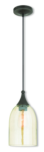 Hand Blown Art Glass Mini Pendants One Light Mini Pendant in English Bronze (107|4063292)