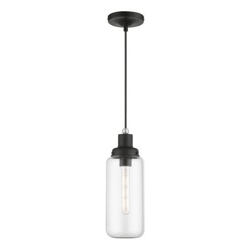 Oakhurst One Light Mini Pendant in Black w/Brushed Nickel (107|4061404) Oakhurst One Light Mini Pendant in Black w/Brushed Nickel (107|4061404)