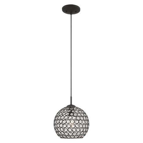 Cassandra One Light Mini Pendant in Black (107|4044004)