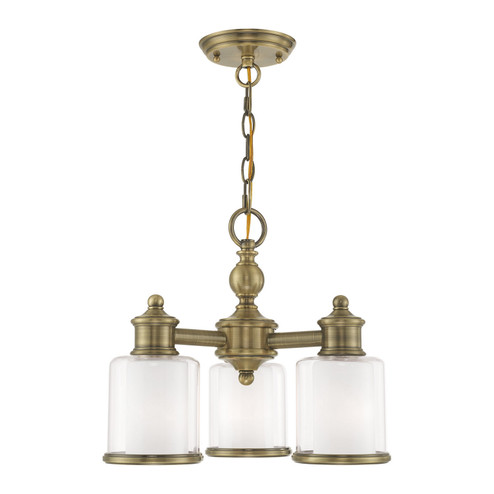 Middlebush Three Light Mini Chandelier/Ceiling Mount in Antique Brass (107|4020301)