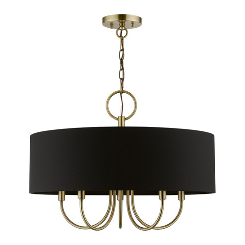 Huntington Five Light Pendant in Antique Brass (107|4011501)