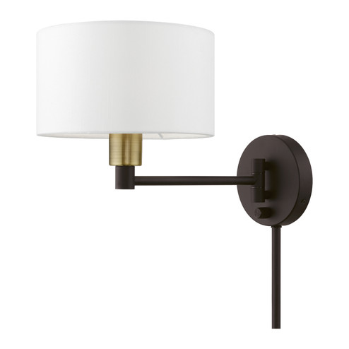 Swing Arm Wall Lamps One Light Swing Arm Wall Lamp in Bronze w/Antique Brass (107|4008007)