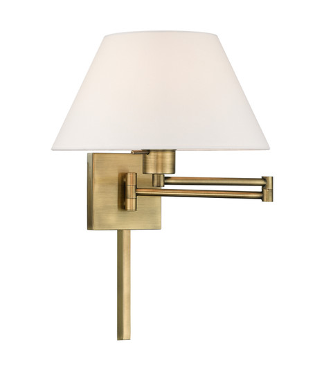 Swing Arm Wall Lamps One Light Swing Arm Wall Lamp in Antique Brass (107|4003901)