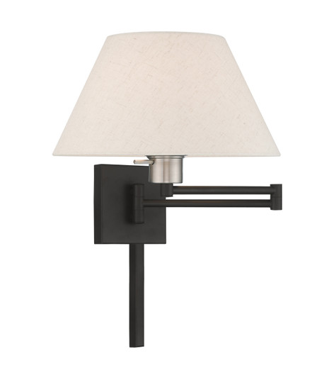 Swing Arm Wall Lamps One Light Swing Arm Wall Lamp in Black w/ Brushed Nickel (107|4003804)