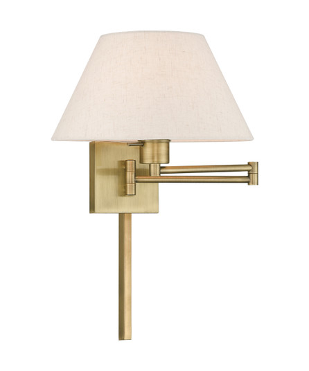 Swing Arm Wall Lamps One Light Swing Arm Wall Lamp in Antique Brass (107|4003801)