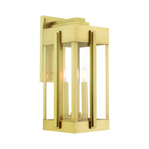Lexington Three Light Outdoor Wall Lantern in Natural Brass (107|2771508)