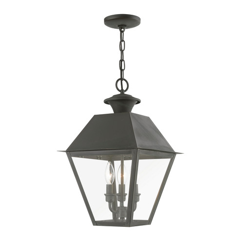 Wentworth Three Light Outdoor Pendant in Charcoal (107|2722061)