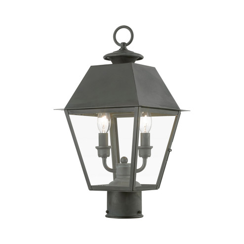 Wentworth Two Light Outdoor Post Top Lantern in Charcoal (107|2721661)