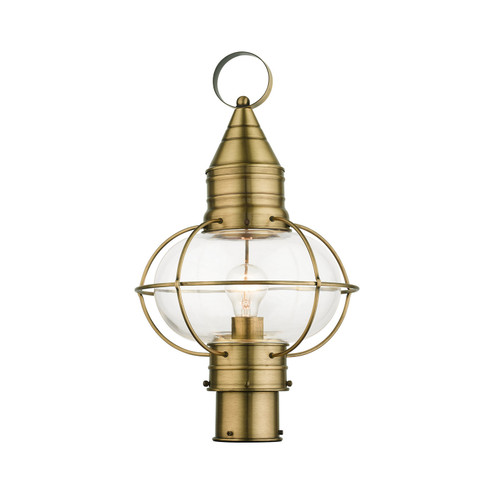 Newburyport One Light Outdoor Post Top Lantern in Antique Brass (107|2690501)