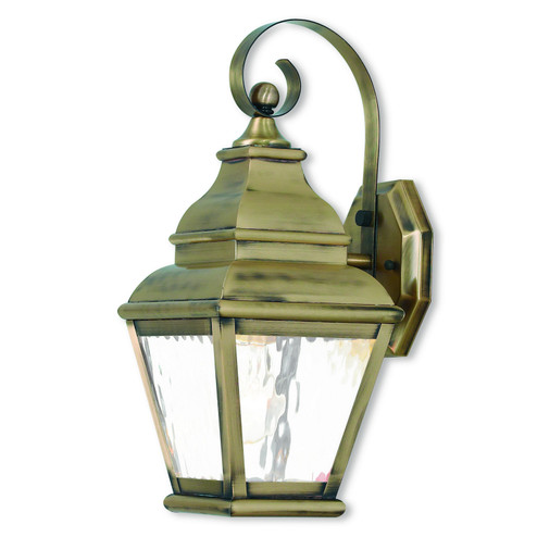 Exeter One Light Outdoor Wall Lantern in Antique Brass (107|260101)