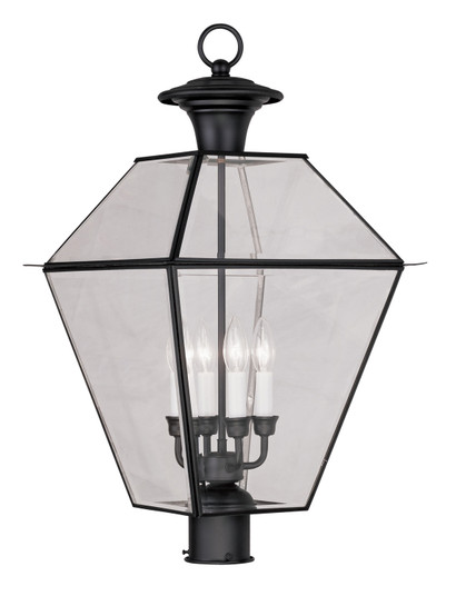 Westover Four Light Outdoor Post Lantern in Black (107|238804)