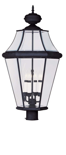 Georgetown Four Light Outdoor Post Lantern in Black (107|236804)