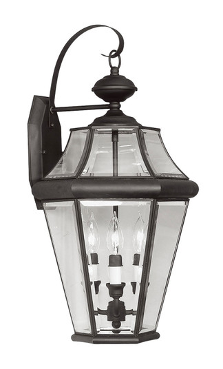 Georgetown Three Light Outdoor Wall Lantern in Black (107|236104)