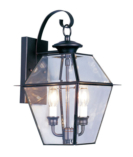 Westover Two Light Outdoor Wall Lantern in Black (107|228104)