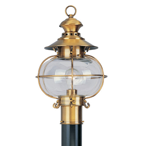 Harbor One Light Outdoor Post-Top Lanterm in Flemish Brass (107|222422)