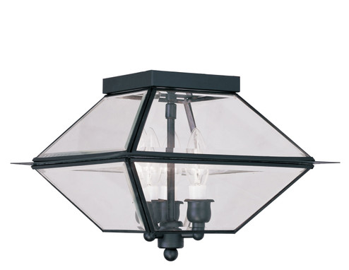 Westover Three Light Outdoor Ceiling Mount in Black (107|218504)