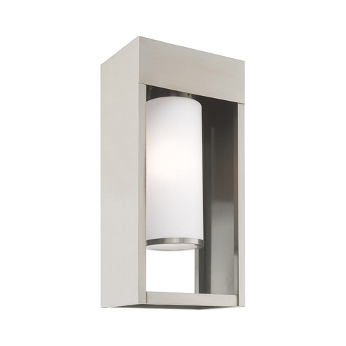 Bleecker One Light Outdoor Wall Lantern in Brushed Nickel (107|2098391)