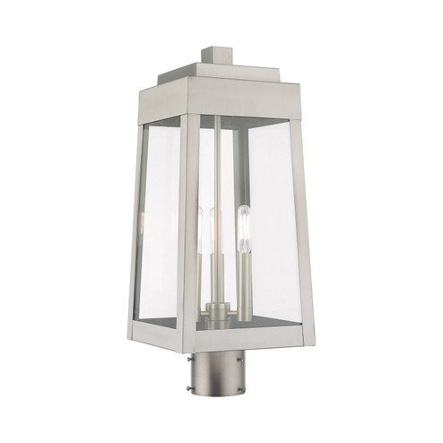 Oslo Three Light Post-Top Lanterm in Brushed Nickel (107|2085691)