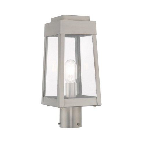 Oslo One Light Outdoor Post-Top Lanterm in Brushed Nickel (107|2085391)